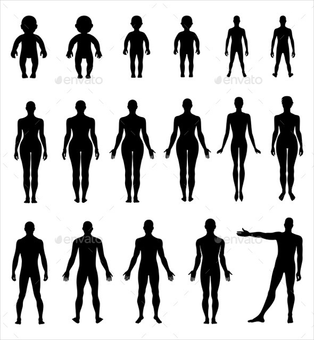 human silhouette vector