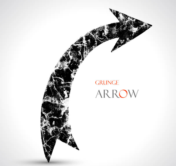 grunge arrow vector