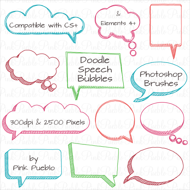 doodle speech bubble brushes