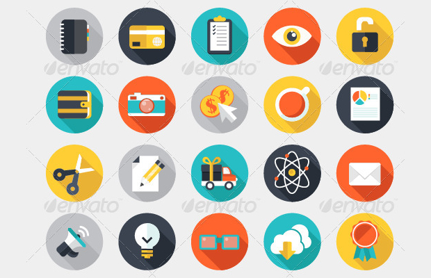 business flat rounded icons
