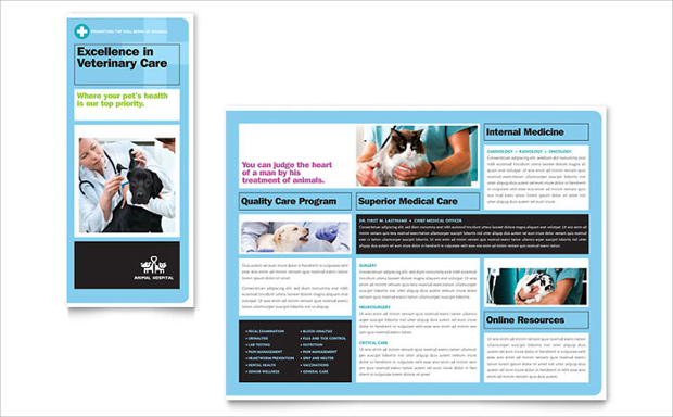 animal hospital brochure template