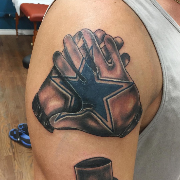 cowboy tattoo for shoulder
