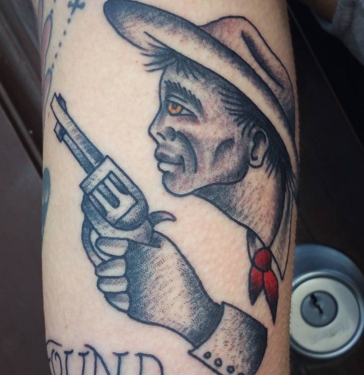 cowboy hunting tattoo