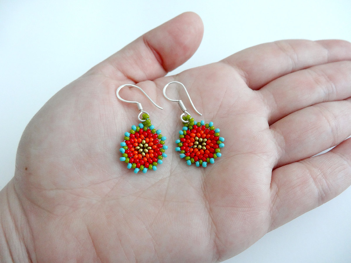 small mandala earrings