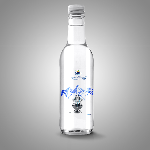 elegant water bottle mockup