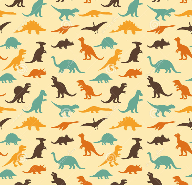 dinosaur retro pattern