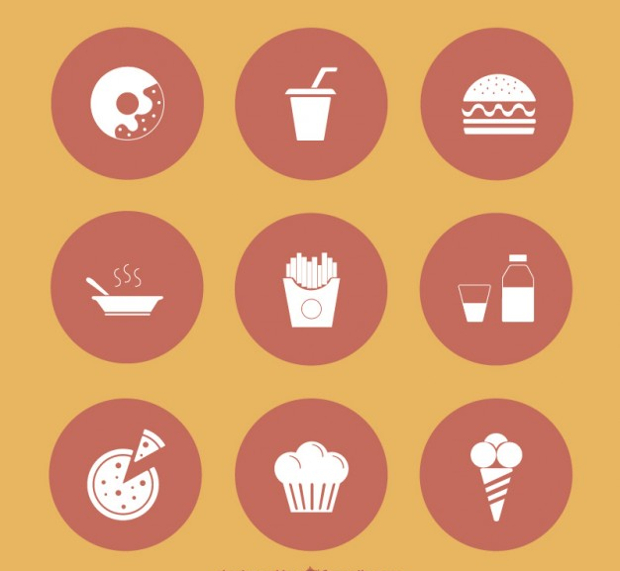 delicious food icons