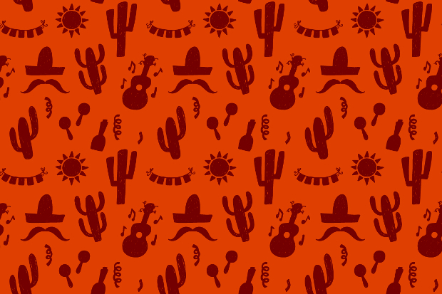 red mexican pattern