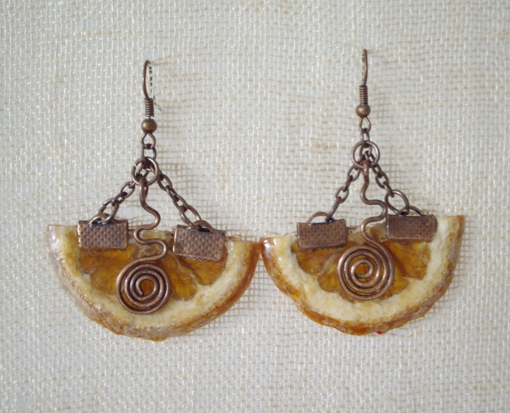 dried fruit earrings