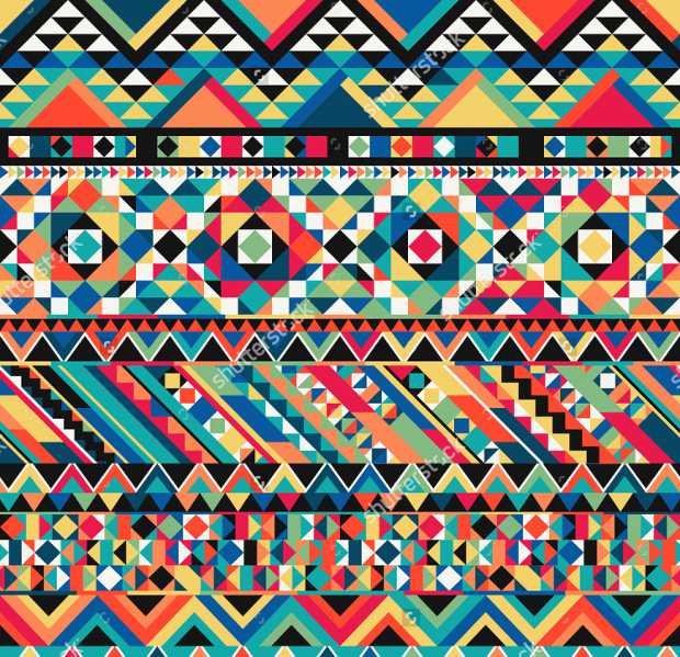 ancient mexican aztec seamless pattern