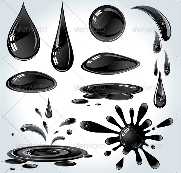 oil drops vector