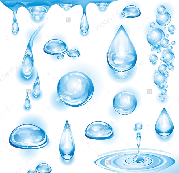 water drops vector illustration