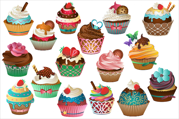 cupcake png vector illustration
