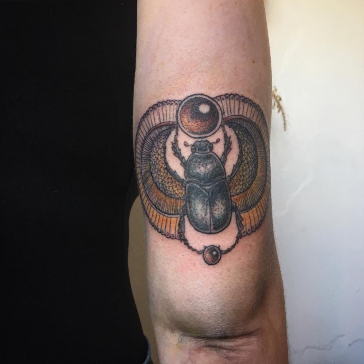 egyptian scarab tattoo design