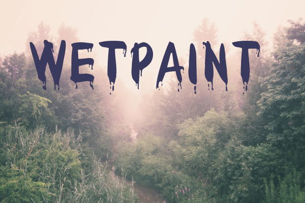 wet paint font