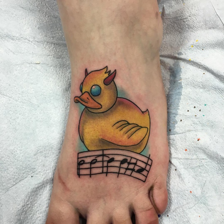 duck foot tattoo