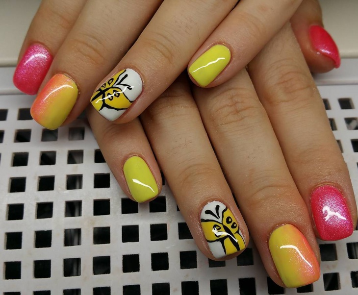 gorgeous butterfly nail art