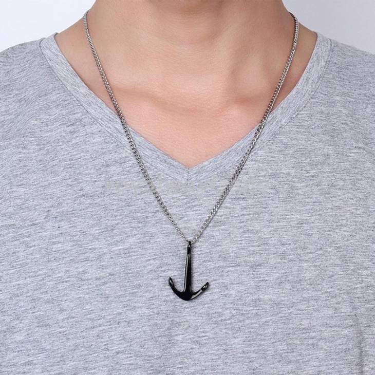 black anchor pendant