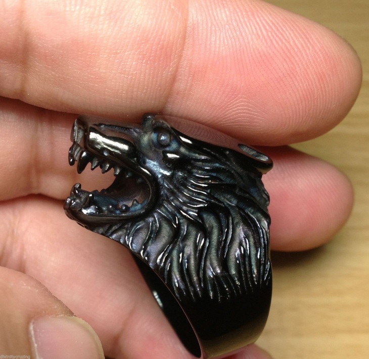 wolf face ring idea