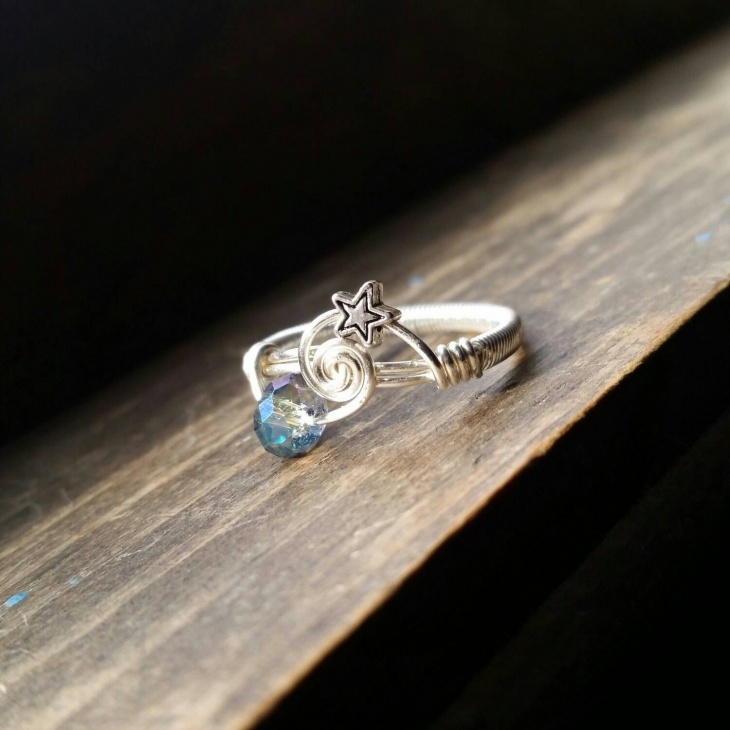 wire wrapped star ring