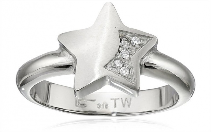 stainless steel star ring
