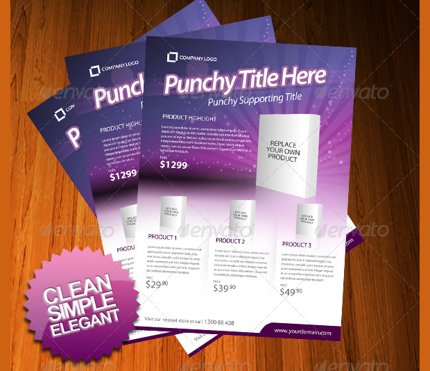 Elegant Product Flyer PSD Template