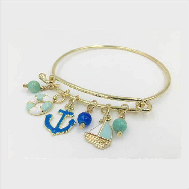 blue anchor jewelry design