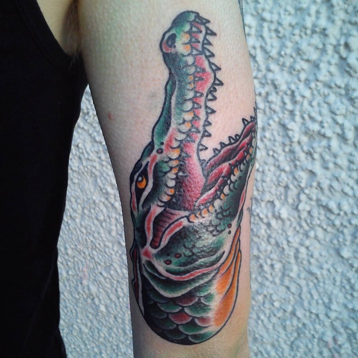 alligator tattoo on sleeve