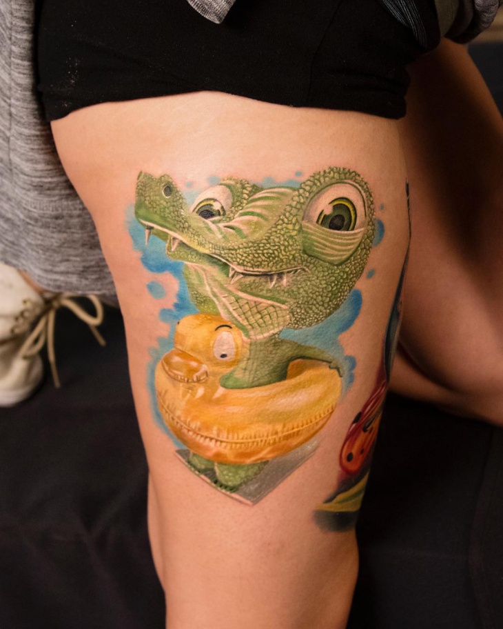 alligator and duck tattoo