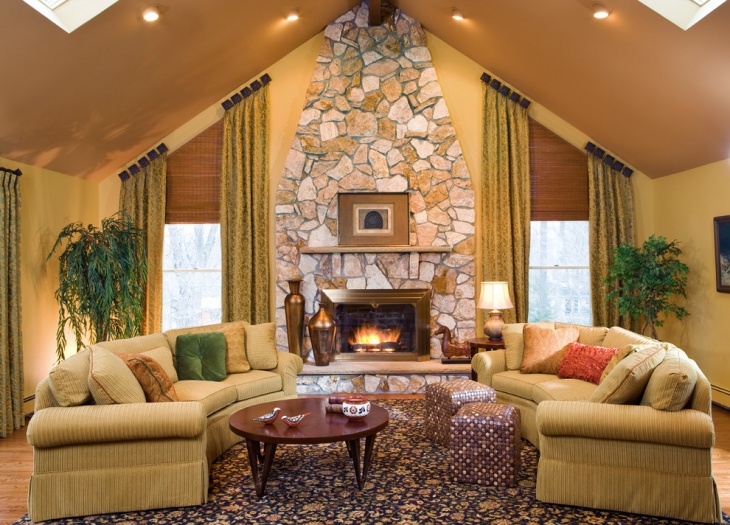 natural chalet living room