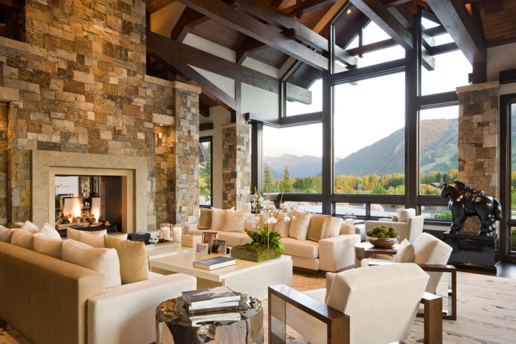 amazing chalet living room design 