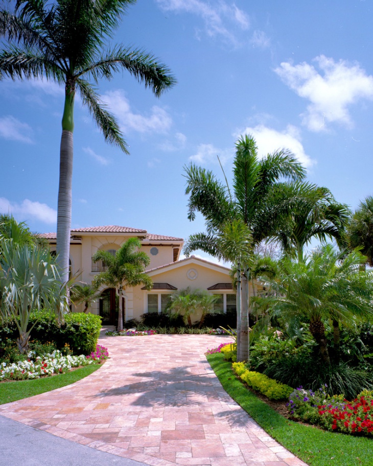tropical front yard landscaping