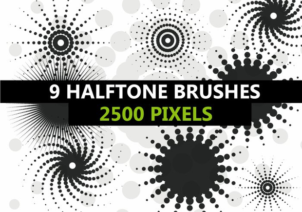 halftone dot brushes for photoshop