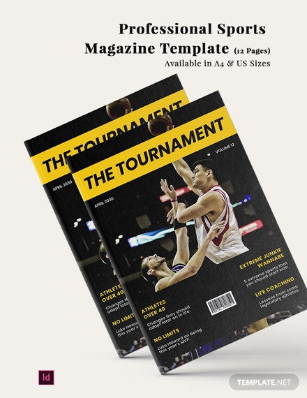 professional sports magazine template
