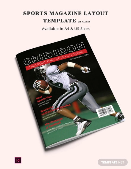 sports magazine layout template