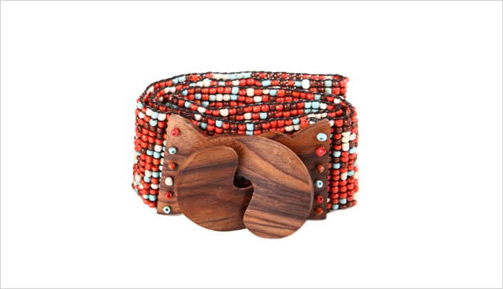 handcrafted wooden buckle belt