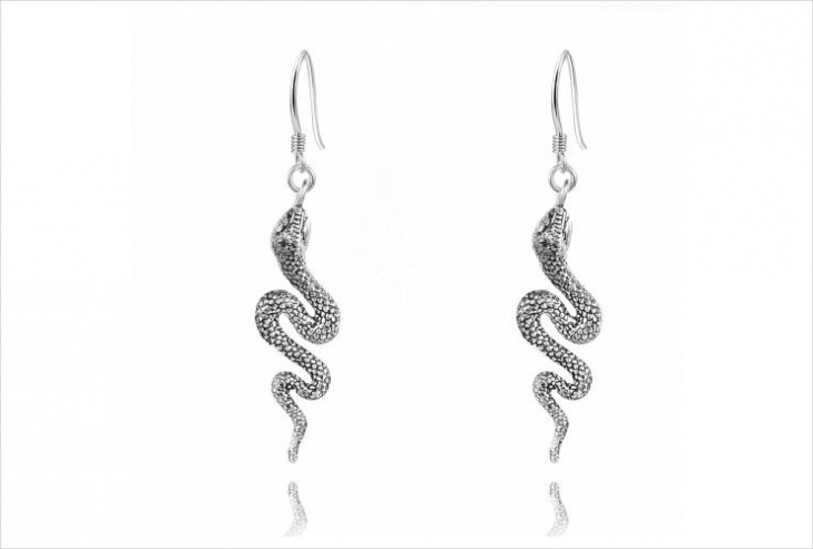 snake dangle earrings