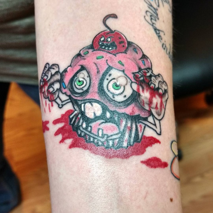 zombie cupcake tattoo idea