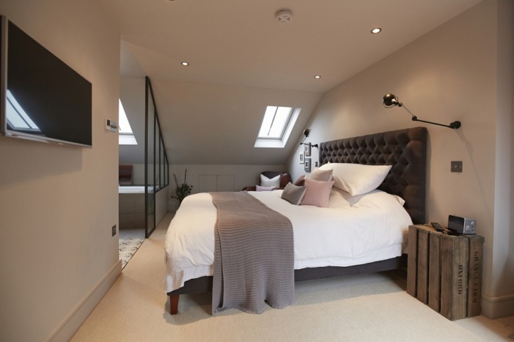 modern loft bedroom design idea