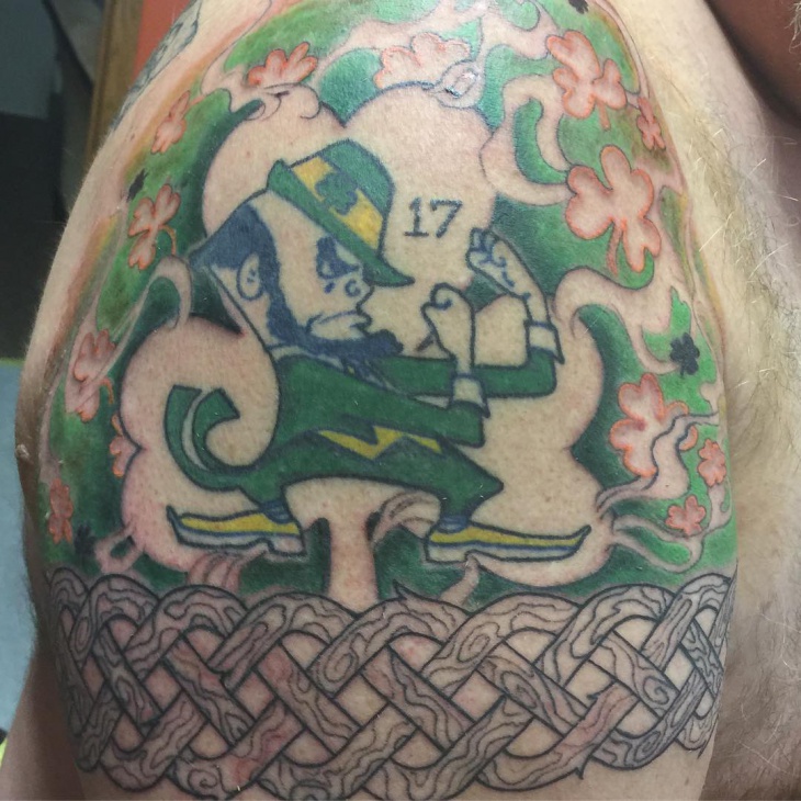 leprechaun tattoo on shoulder
