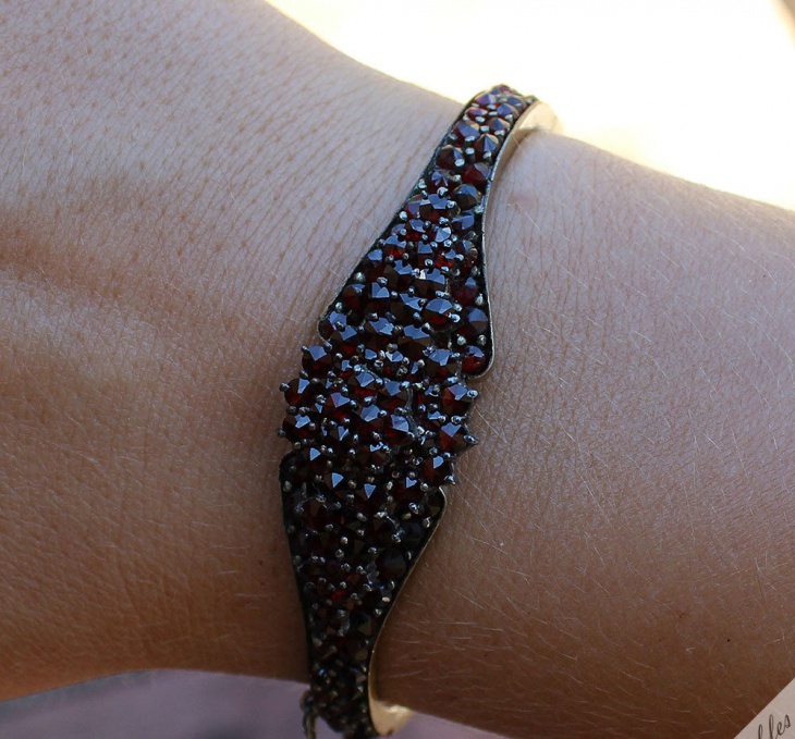bohemian garnet bracelet