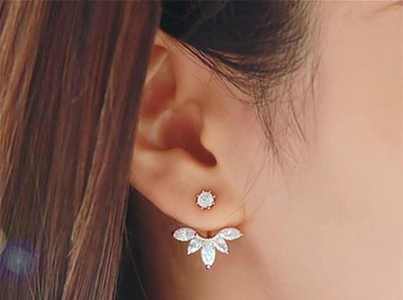 crystal rhinestone wrap earrings