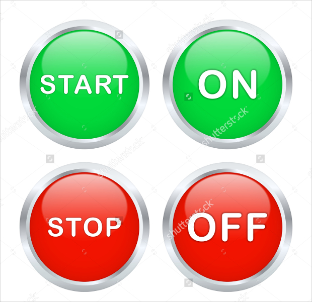 high resolution stop buttons