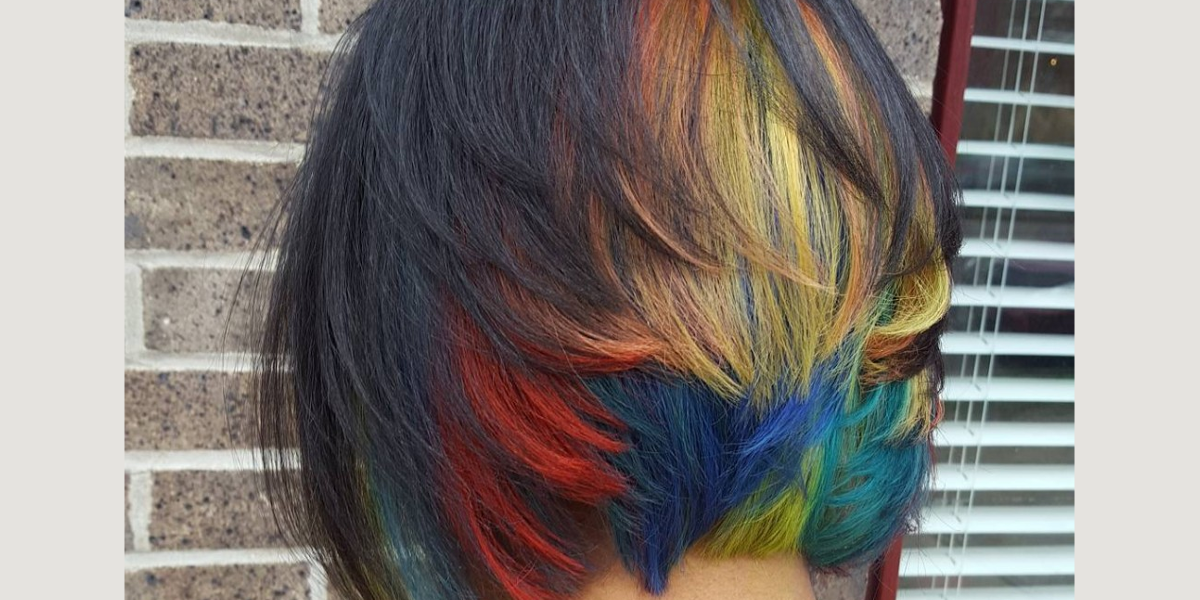 peekaboo rainbow hair