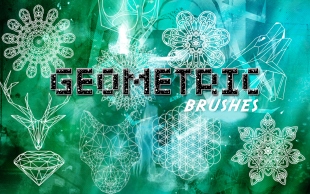 abstract geometric brushes
