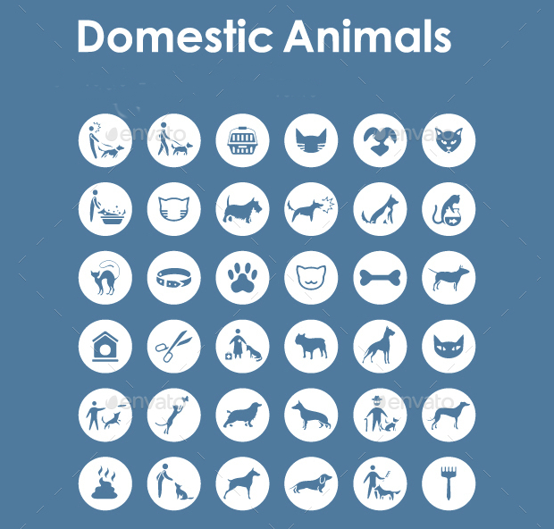 domestic animal icons