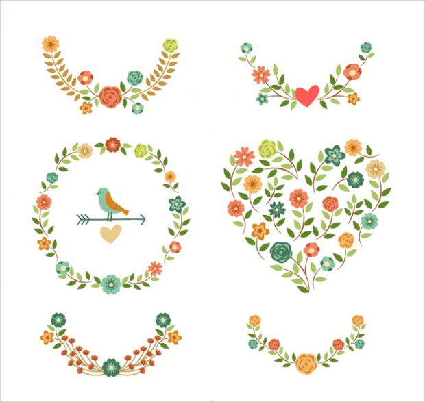 floral decoration free vector