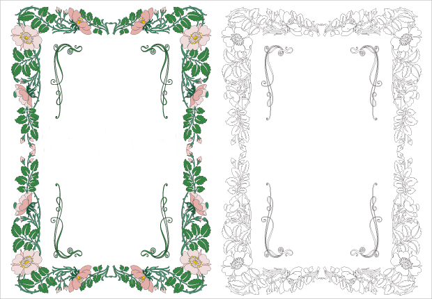 floral frame free vector