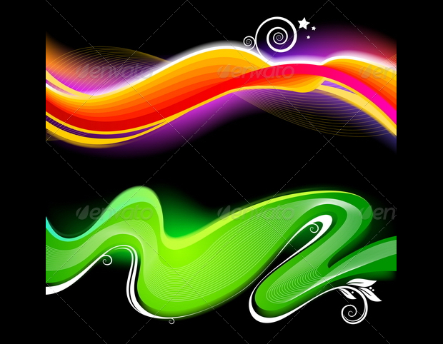abstract geometric waves vector