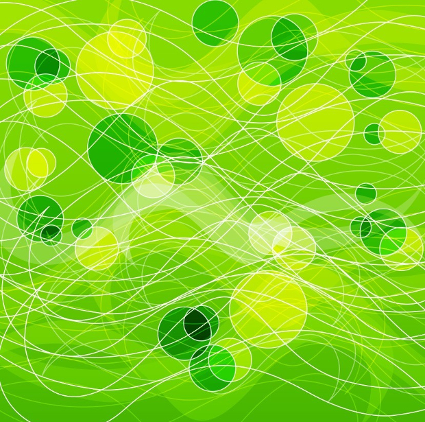 free abstract green circles vector